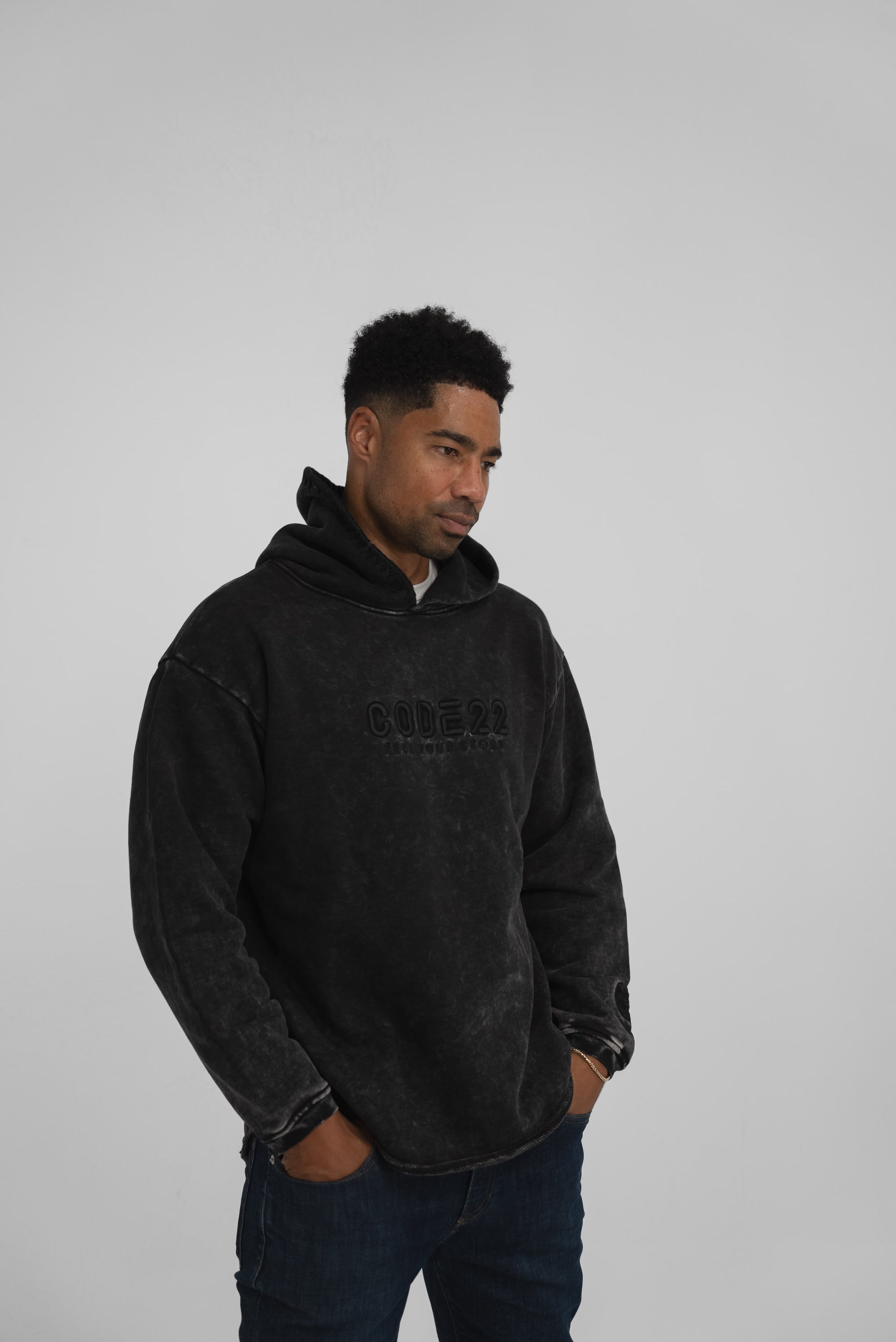 The Code22 Hoodie in Original Black